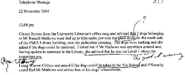 Ann Tilbury INSTRUCTED UQ Security to: IMPOUND MY ASSISTANCE DOGS Ann Tilbury INSTRUCTED UQ Security to: IMPOUND MY ASSISTANCE DOGS