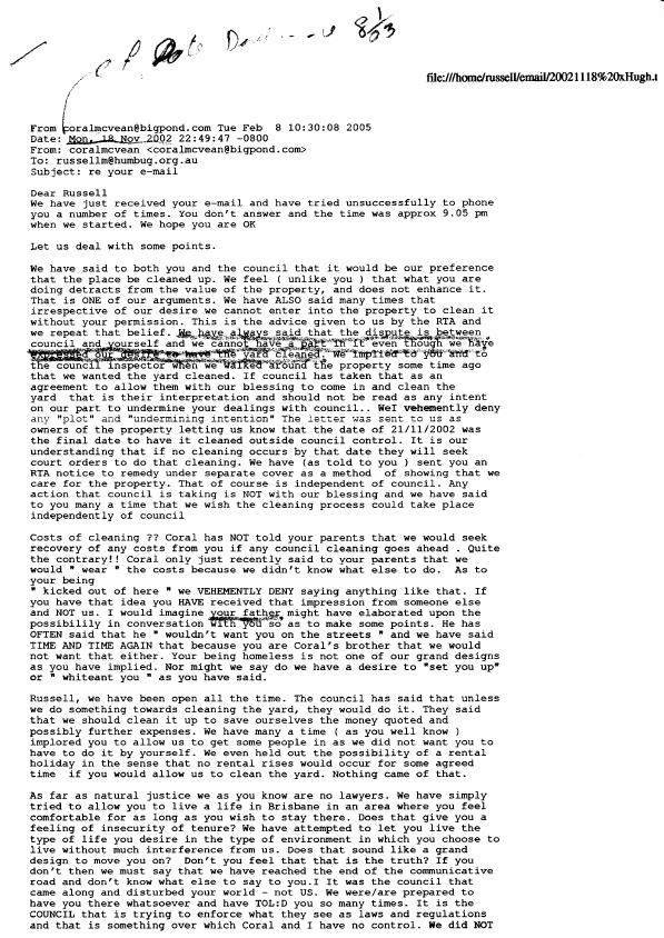 http://haigreport.com/DocumentaryEvidence/20011118EmailHughMcVeanToConMeCopyJudyMagubToPlantFalseImpressionThatHughMcVeanIsGoodAdmitsKnowsMyDisabilityA_cr01.jpg