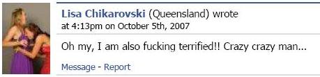 This sewer mouth espousing slut language Lisa Chikarovski espousing the slut language does great harm to Joe Hockey. This sewer mouth espousing slut language Lisa Chikarovski espousing the slut language does great harm to Joe Hockey.